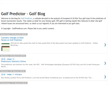 Tablet Screenshot of blog.golfpredictor.com