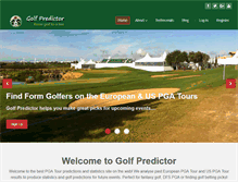 Tablet Screenshot of golfpredictor.com